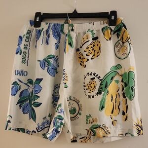 NWT Farm Rio 100% Cotton Fruit Print Pajama Shorts